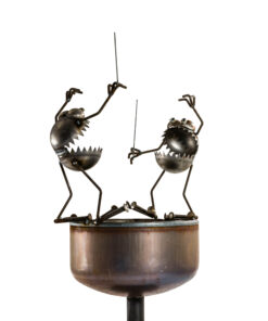 Alternative view of Medium Cauldron Tiki Torch