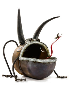 Large Bull Frog With Plug Bug